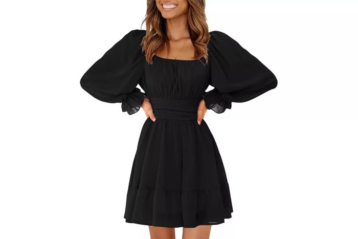 Amazon EXLURA Women's 2024 Casual Long Lantern Sleeve Dress