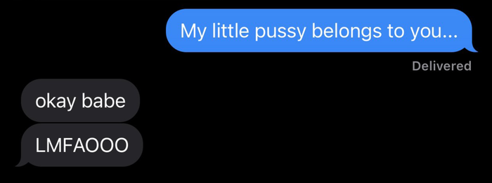 A text where someone says