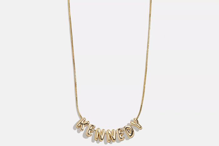 Mini Custom Bubble Letter Necklace