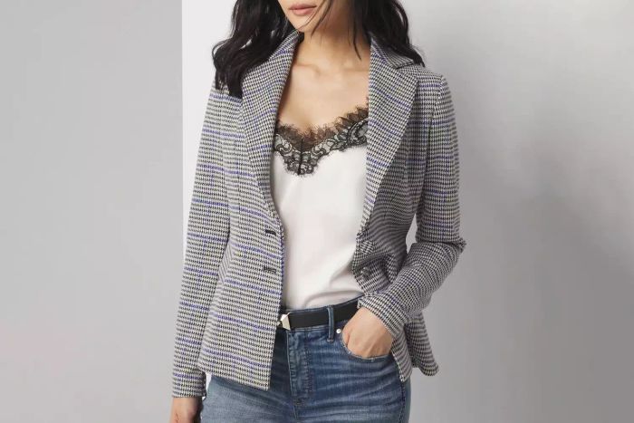 Houndstooth Knit Signature Blazer