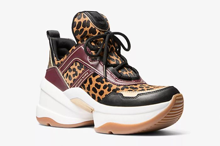 Olympia Leopard Print Calf Hair Trainer