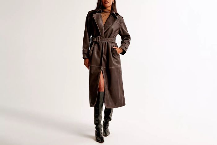 Vol. 28 Vegan Leather Trench Coat
