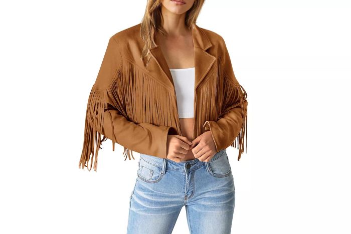 PRETTYGARDEN Women's Fringe Faux Suede Leather Jacket