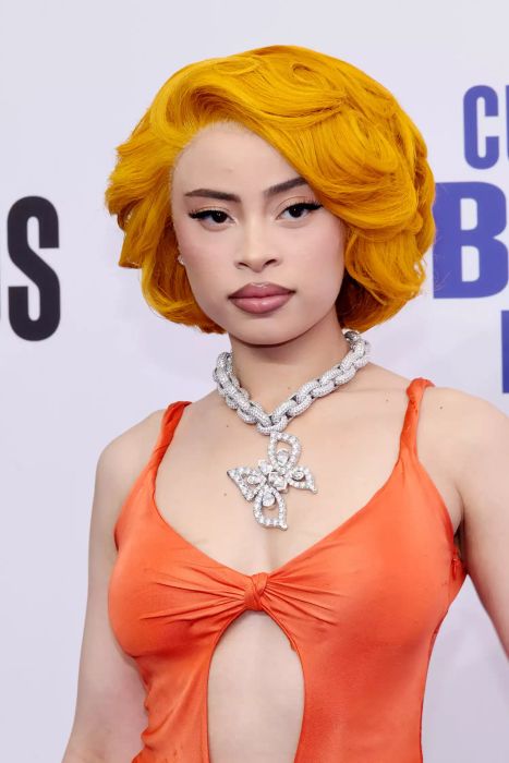 Ice Spice rocking a vibrant retro bob