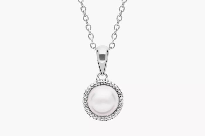 Freshwater Cultured Pearl Rope Pendant in Sterling Silver