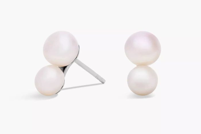 Blue Nile Double Fresh Water Cultured Pearl Stud Earring