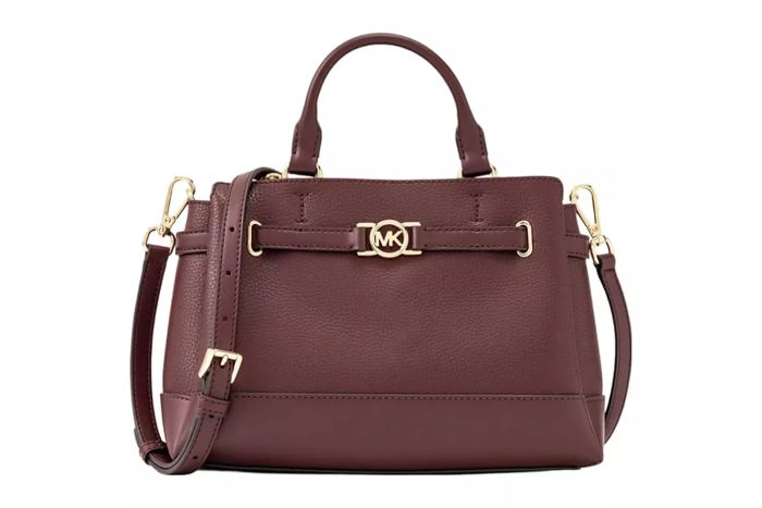 Michael Kors Reed Small Center Zip Belted Satchel Bag