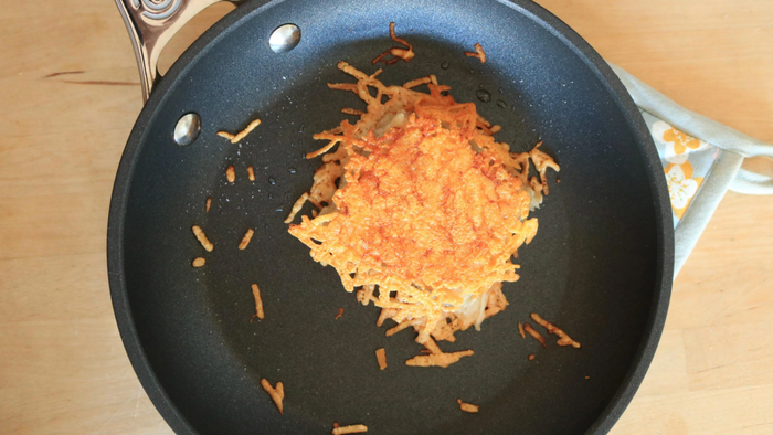 Golden fried oatmeal squares, perfect for a crunchy variation