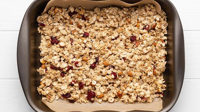 Oatmeal baked in the oven for a hearty dish
