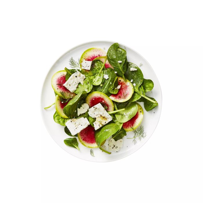 Spinach and Radish Salad With Feta