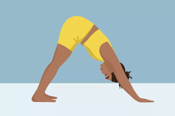 Featured image for yoga stretches targeting the lower back: downward-facing dog
