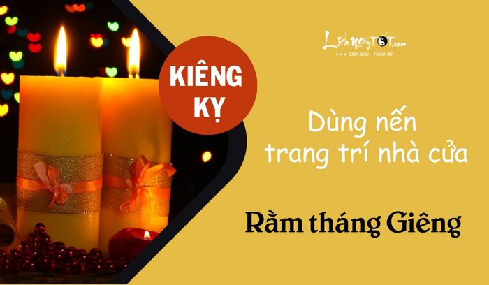 Tránh dùng nến để trang trí nhà cửa