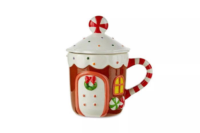 Mr. Christmas 23 oz Ceramic Gingerbread House Mug