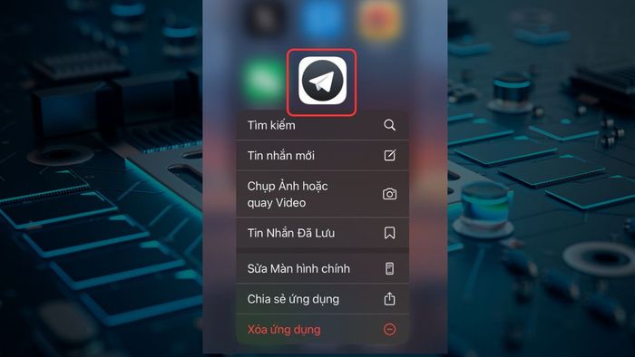 Hướng dẫn sử dụng tính năng Tìm quanh đây trên Telegram cho iPhone và Android - bước 1