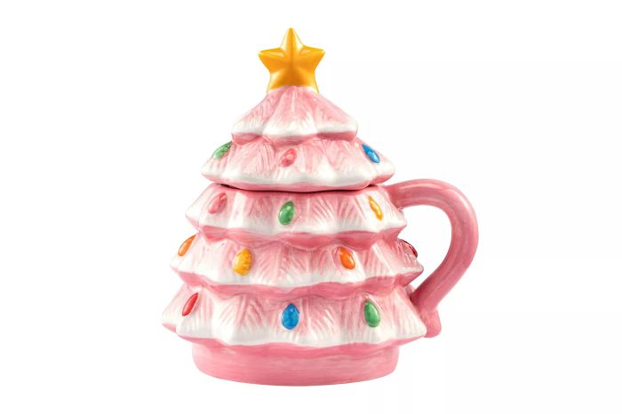 Mr. Christmas 16 oz. Nostalgic Ceramic Tree Lidded Mug