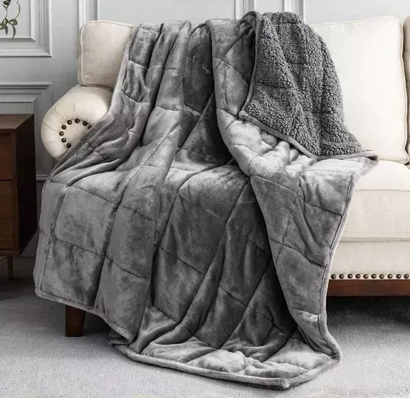 Uttermara Faux-Shearling Fleece Weighted Blanket