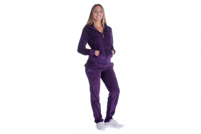 Yasumond Velour Tracksuit Women's 2-Piece Jogger Set Jogging Sweatpants Outfits