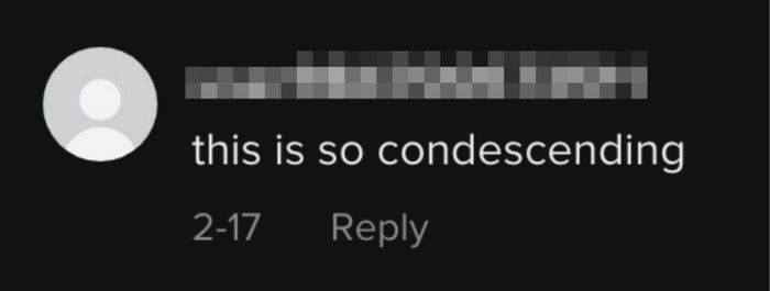 One user remarked, "This feels incredibly patronizing."