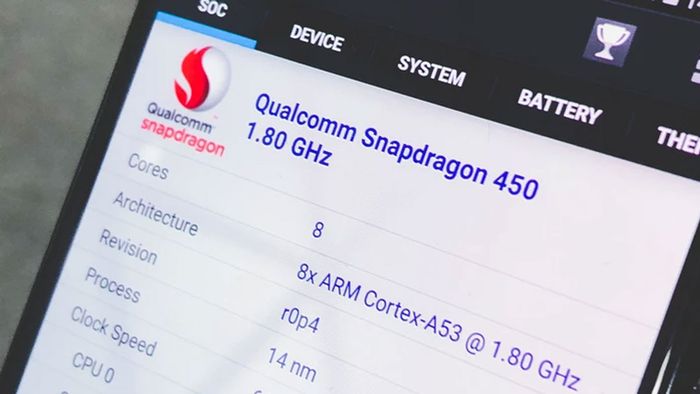 Thông số kỹ thuật của chip Snapdragon 450