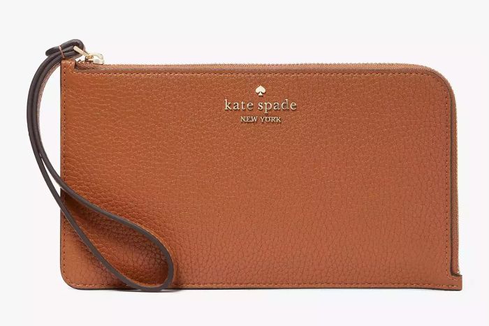 Kate Spade Lucy Pebbled Leather Medium L-Zip Wristlet