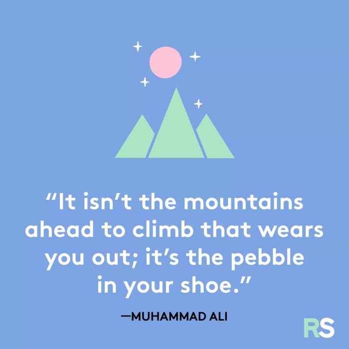 An inspiring quote by Muhammad Ali