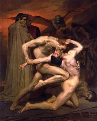 William-Adolphe Bouguereau (1825-1905) - Dante and Virgil in Hell (1850)