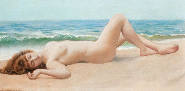640px-Godward_Nu_Sur_La_Plage_(modern_nude)