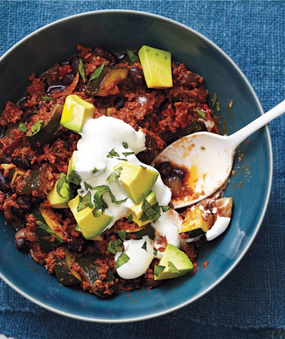Slow-Cooker Black Bean and Zucchini Chili