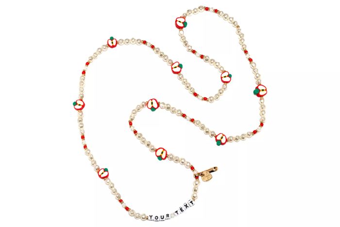 Little Words Project Custom Pearl Apples Lanyard