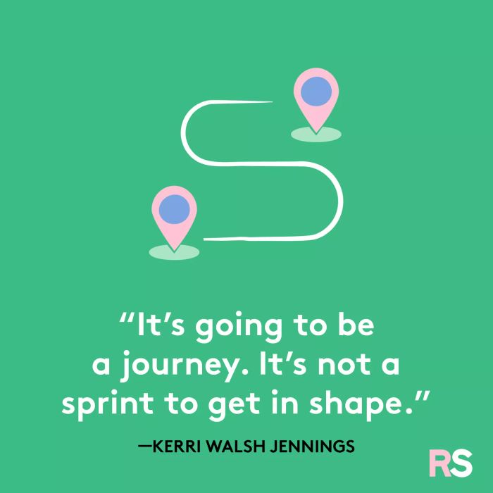 Achieving fitness is a long-term process, not a quick race.