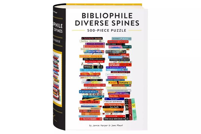 Chronicle Books Bibliophile Diverse Spines 500-Piece Puzzle