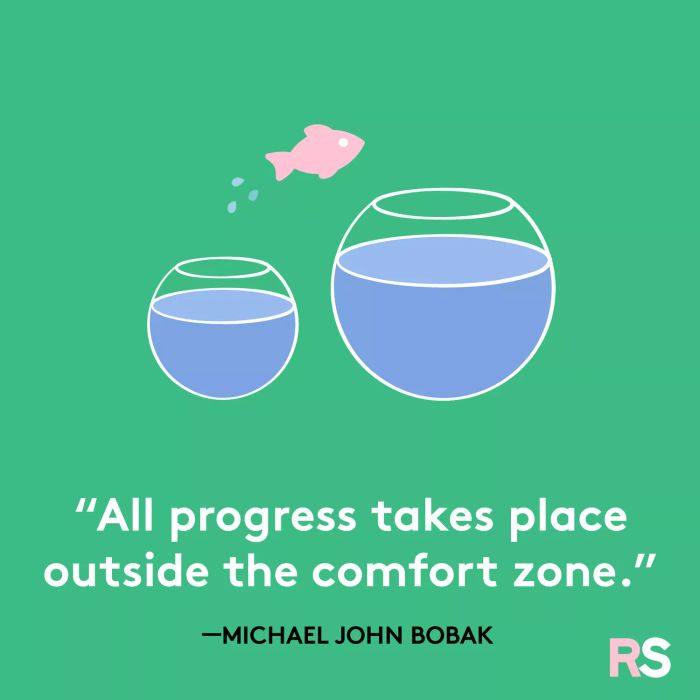 Real advancement occurs outside the boundaries of comfort. Inspirational fitness quote