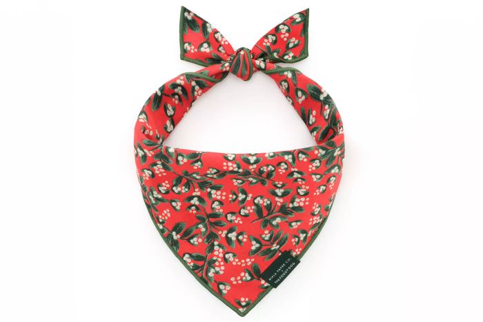 The Doggy Dog's Rifle Paper Co. x The Foggy Dog Mistletoe Dog Bandana