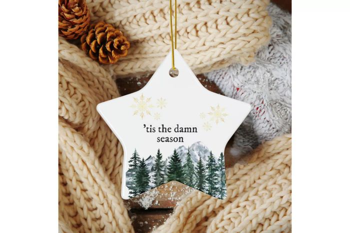 Swiftie Ornament Tis the Damn Season Ceramic