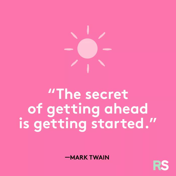Progress begins with initiation—a timeless insight from Mark Twain