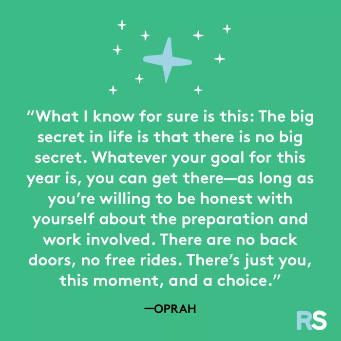 An inspiring quote by Oprah
