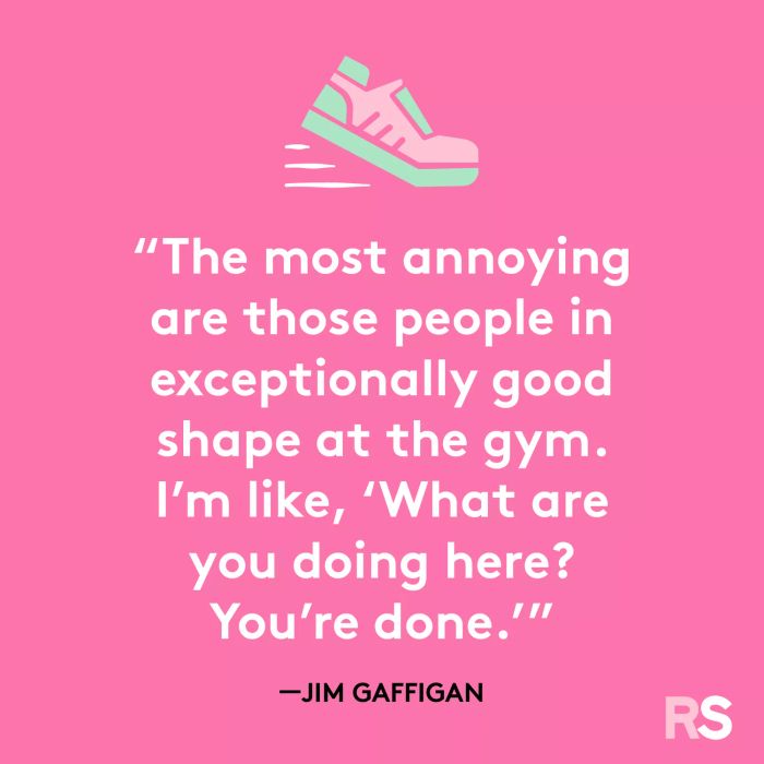 A humorous take on gym-goers by Jim Gaffigan