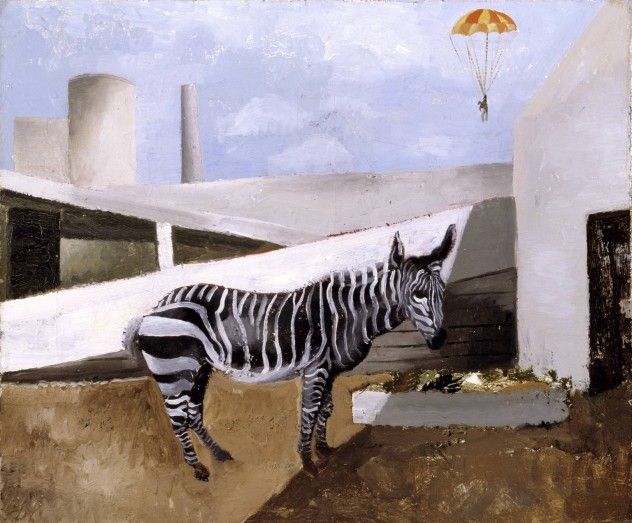 Zebra and Parachute, painted in 1930 by Christopher Wood (1901-1930)