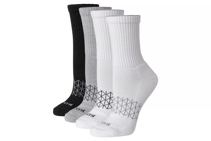 Amazon Hanes Women's Cushioned Crew Socks