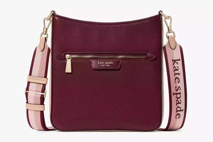 Hudson Colorblocked Pebbled Leather Large Messenger Crossbody