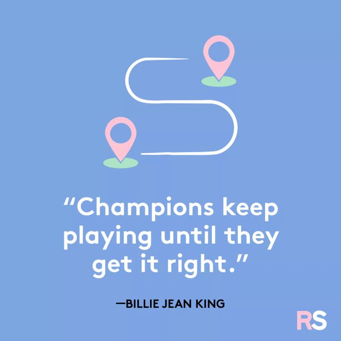 Champions persist until they achieve perfection