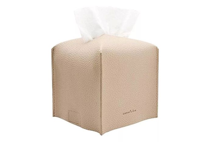 Amazon Tissue Box Cover Holder, Square with Bottom Belt