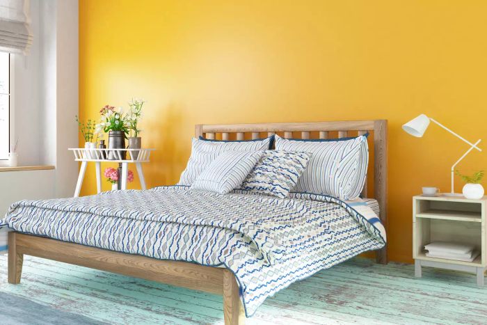 The worst paint shades for creating a relaxing vibe, including golden yellow on bedroom walls
