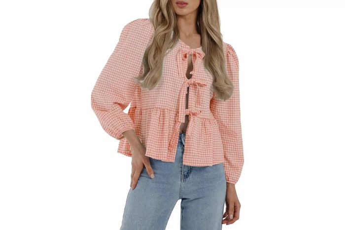 PRETTYGARDEN Peplum Babydoll Top