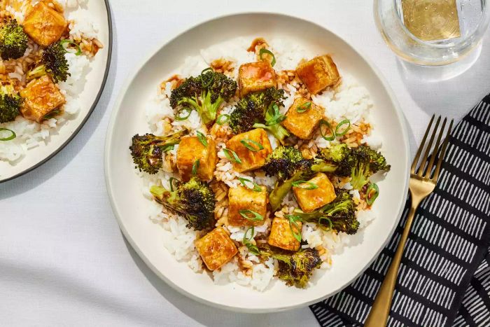 Orange-Glazed Crispy Tofu and Broccoli