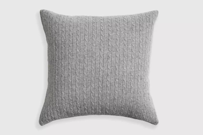 Cable Knit Cashmere Pillow Cover