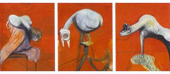 Three Studies For Figures At The Base Of A Crucifixion by Francis Bacon