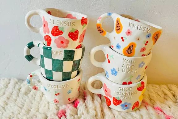 HappyLilBear Custom Ceramic Pottery Handmade Mug