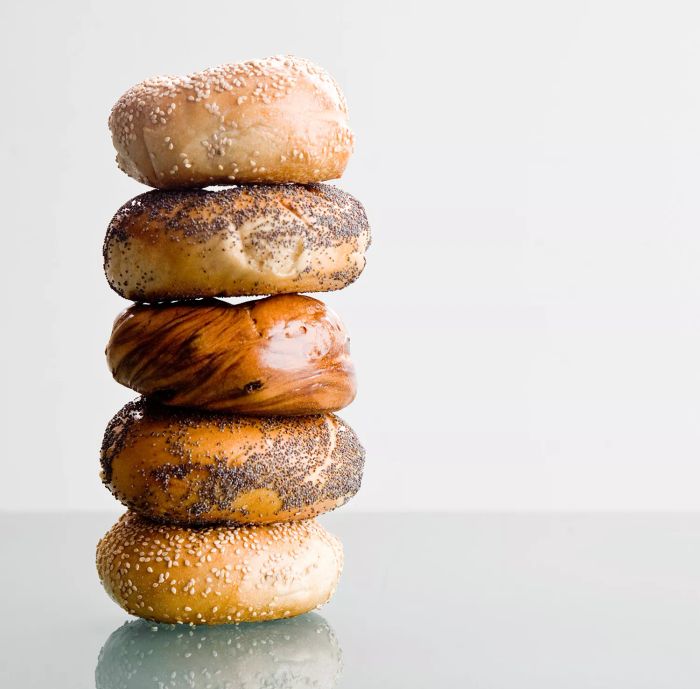 Stack of Fresh Bagels