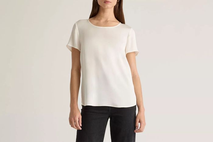 Washable Stretch Silk Tee